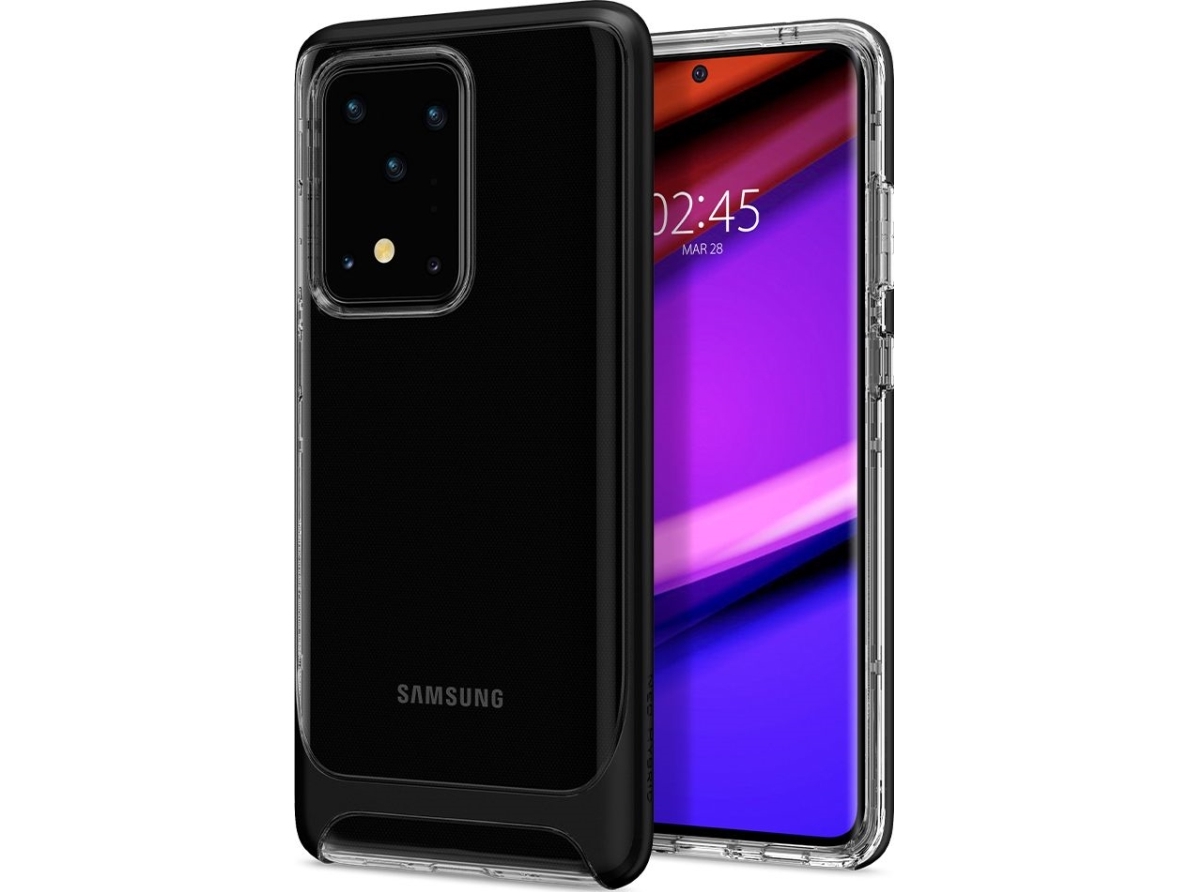 Spigen Neo Hybrid Cc, Cover, Samsung, Galaxy S20 Ultra, 17,5 Cm (6.9"), Sort, Transparent