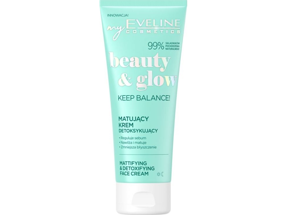 Eveline Beauty & Glow Mattifying Detoxifying Day & Night Cream Keep Balance! 75 ml