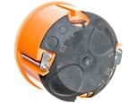 Unterputzdose 1 Modul Winddicht Ø68 Mm, 47 Mm Tief, Mit Montageschrauben. Orange Europadose. Pvc-Frei