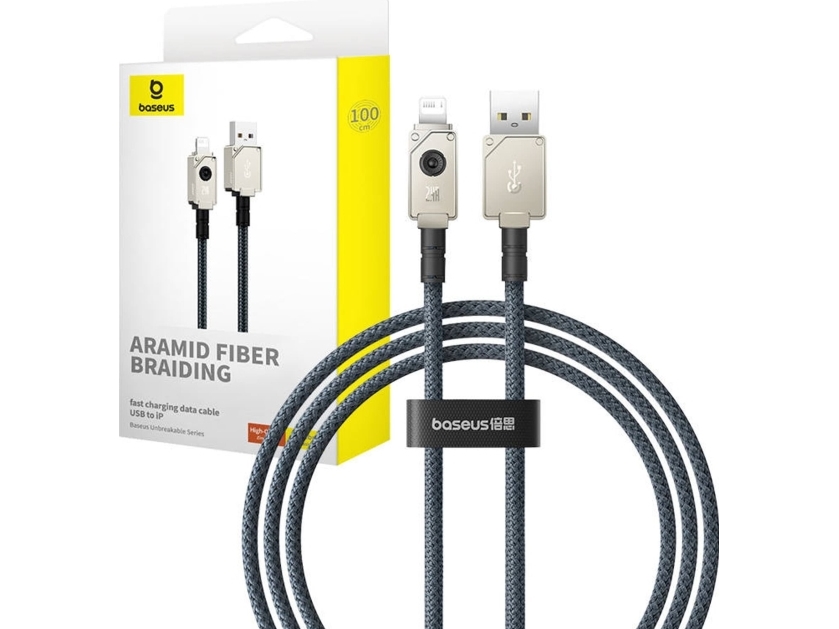 Baseus Unbreakable Usb A Zu Ip Kabel 1 M 5V-2.4A Weiß (P10355802221-00)
