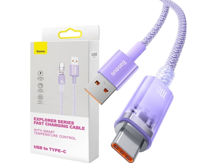 Greitas Įkrovimas Usb-C Baseus Flash, Qc 3.0, Huawei Scp, Samsung Afc, 5A, 1M (Žalia)