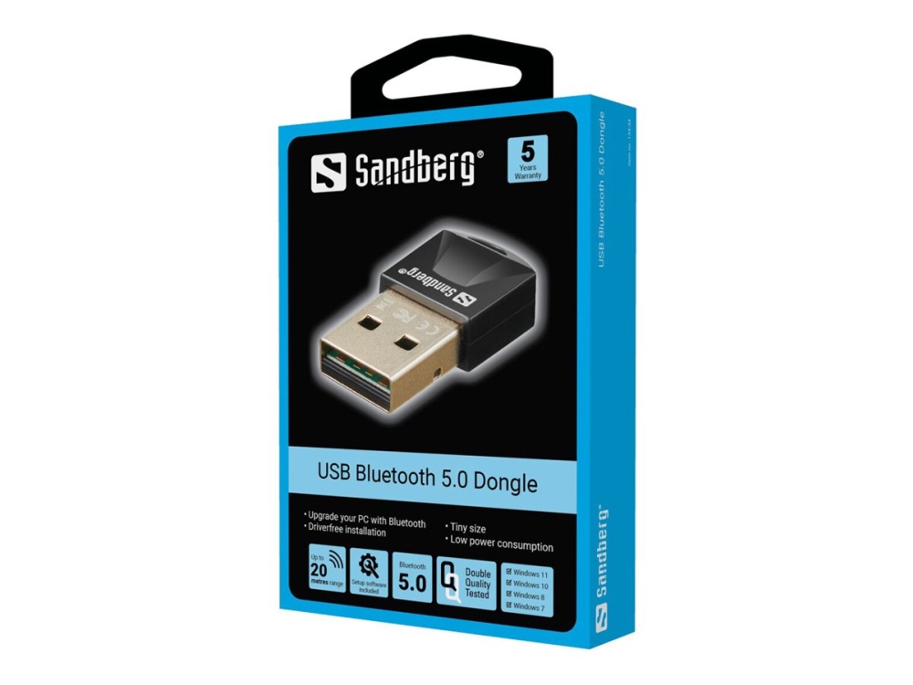 Sandberg - Netværksadapter - USB 2.0 - Bluetooth 5.3