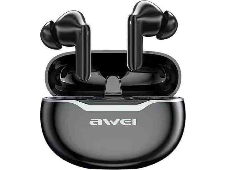 Awei Awei Kopfhörer Bluetooth 5.3 T50 Enc + Dockingstation Schwarz/Schwarz