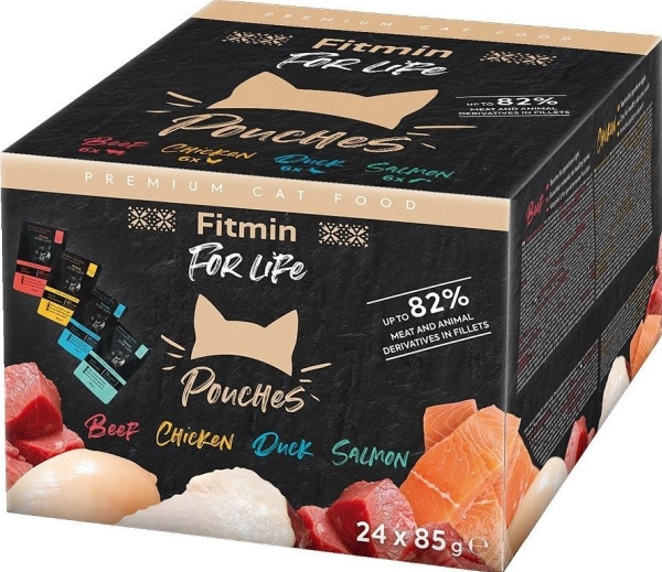 Fitmin For Life Pouch Multipack - Nassfutter Für Katzen - 24X85g