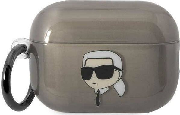 Hurtel Karl Lagerfeld Kklap2hniktck Airpods Pro 2 Cover Schwarz/Schwarz Ikonik Karl Lagerfeld