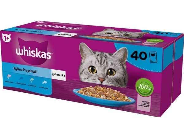 Whiskas Fish Favorites In Gelee - Nassfutter Für Katzen - 40X85 G