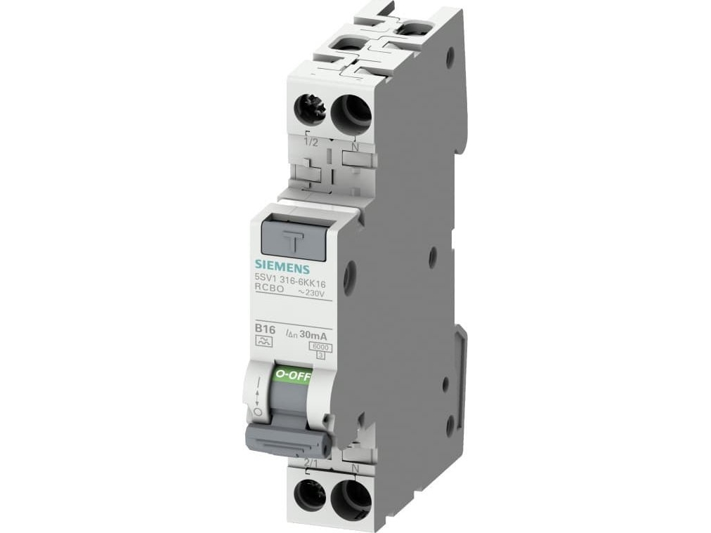 Siemens fejlstrømsafbryder 2P 10A B 0,03A type AC 5SV1316-0KK10