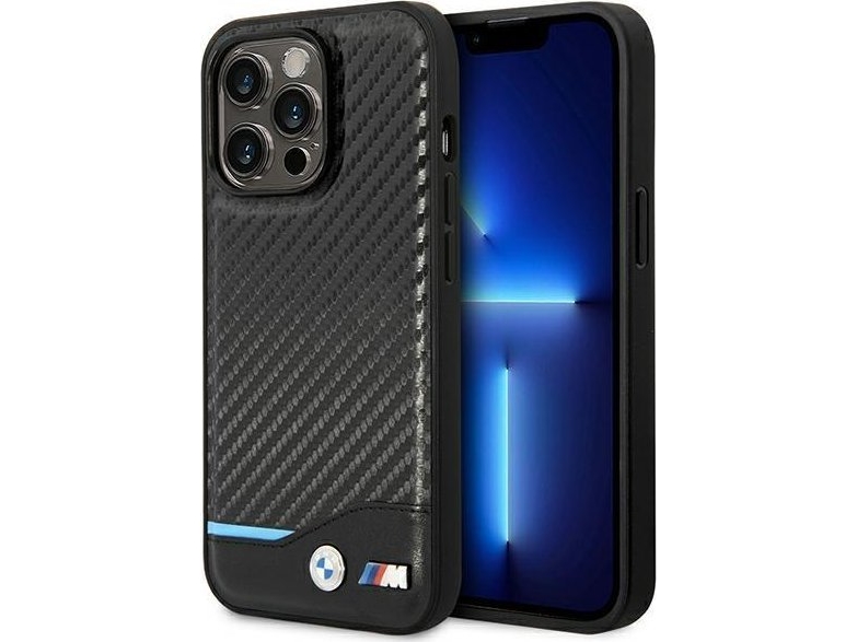 Case Bmw Bmhcp14l22nbck Iphone 14 Pro 6,1" Sort/Sort Carbon Læder