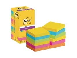 Post-It 622-12Ss-Carn, Quadratisch, Grün, Pink, Gelb, Papier, Pefc, 47,6 Mm, 47,6 Mm