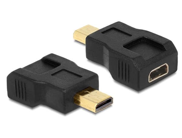 Delock - Hdmi Adapter - 19 Pin Micro Hdmi Type D Hun Til 19 Pin Micro Hdmi Type D Han