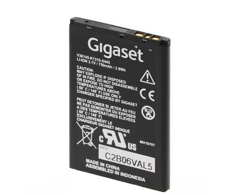 Gigaset V30145-K1310-X461, Batteri, Gigaset, SL400H / SL78H / SL450H, Sort, 750 mAh | EL Artiklar - Batteri - AAA-batterier | GameStuff