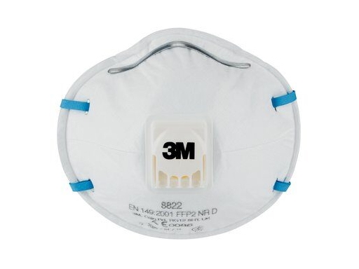 3M 8822 Ffp2, Kop, Ffp2, Blå, Hvid, Monoton, One Size, Voksen