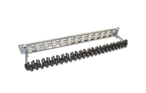 Wirewin High Quality 24-Port Keystone Modul-Leerpanel, 19", Grau, Geschirmt Keystone System (Wks Panel 24)