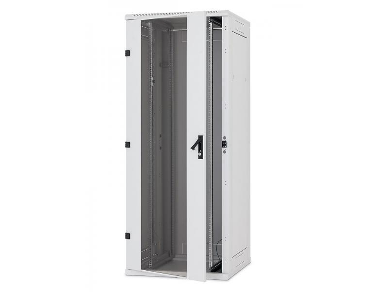Triton Rta 800 X 1000, Fritstående Reol, 42U, 1200 Kg, Nøglelås, 122,4 Kg, Hvid