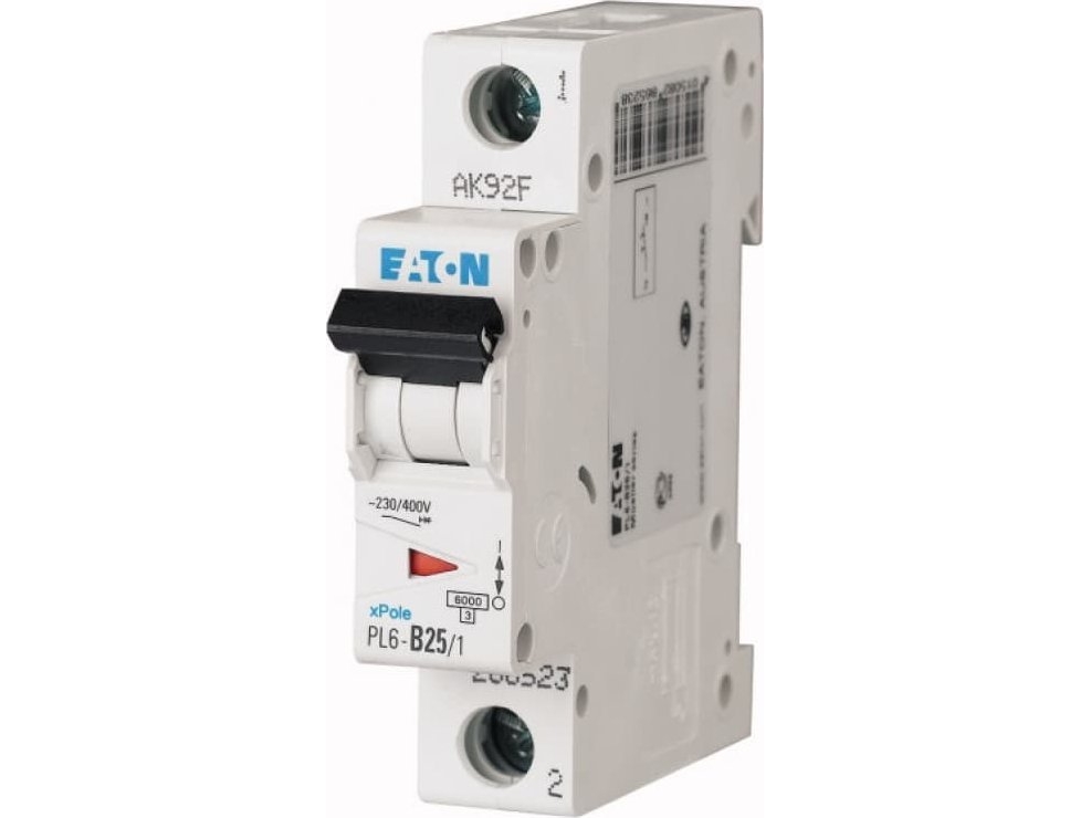 Ylivirtakatkaisija 1P D 25A 6kA AC PL6-D25/1 286547