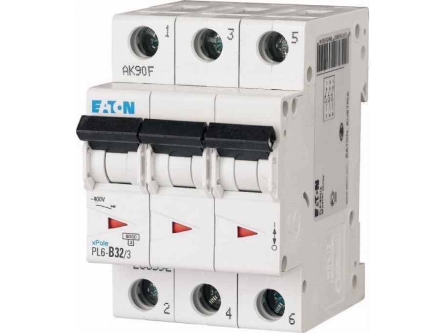 Eaton Leitungsschutzschalter 3P C 32A 6Ka Ac Pl6-C32/3 (286604)