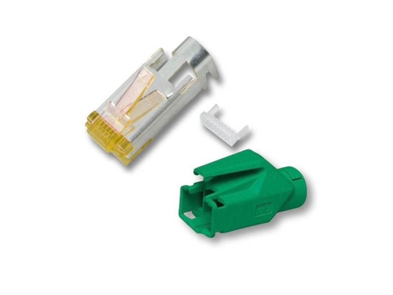 Efb Elektronik Rj45-Hirose Stecker Stp Tm31 Grün 50 Stueck 3 Elemente Cat.6A, Rj-45, Grøn, Hanstik, Lige, Cat6, S/Utp (Stp)