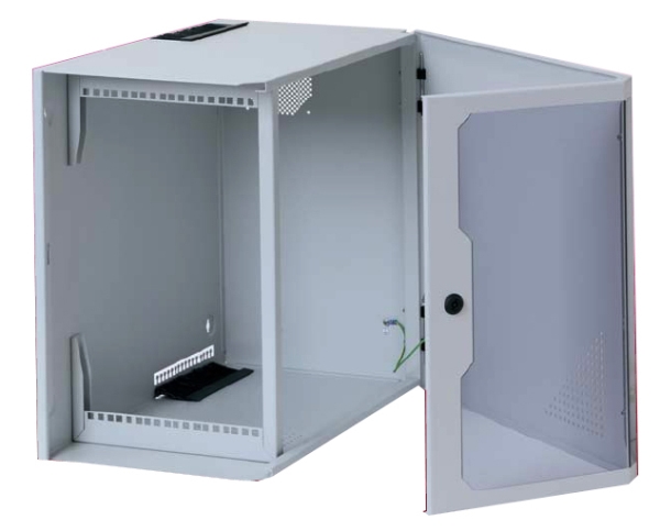 Apranet Vari 2000 19" Wall-Mounted 6U, Vægmonteret Stativ, 6U, Grå