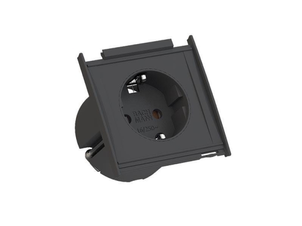 Bachmann Kapsa Xxs, Typ F, Schwarz, 250 V, 16 A, 68 Mm