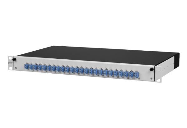 Metz Connect 1502697424-E, Lc-D, Fiber, Lcd, Reolmontering, 1U, Sort, Grå