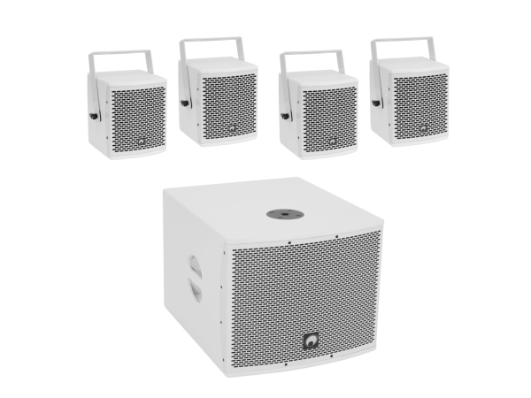 Omnitronic Molly-12A+Molly-6 Aktiv Pa-Højttaler-Sæt Inkl. Subwoofer, Bluetooth