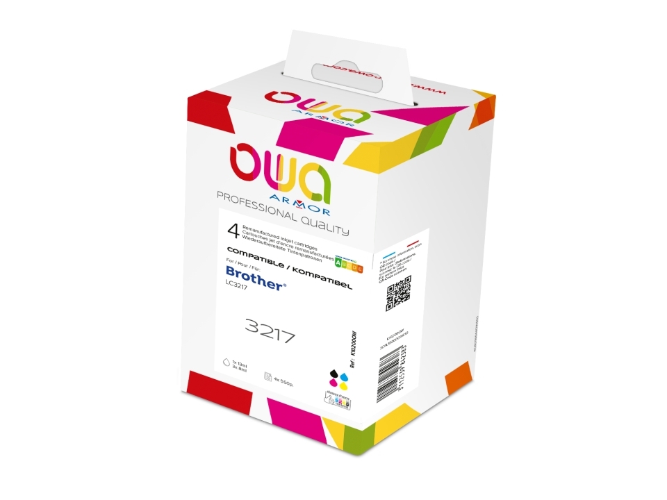 Owa - 4 Pakker - Sort, Gul, Cyan, Magenta - Kompatibel - Genproduceret - Blækpatron - For Brother Mfc-J6730dw, Mfc-J6935dw