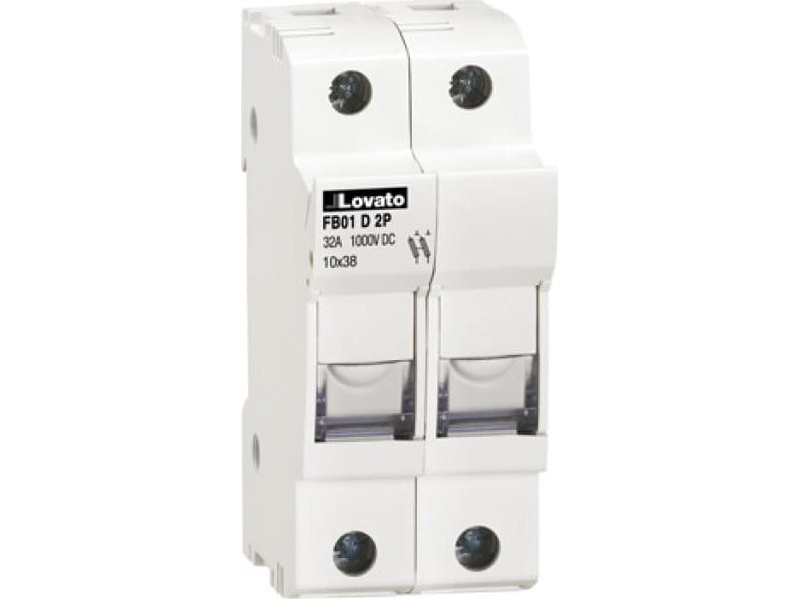 Lovato Electric Dc Pv-Sicherungssockel 2P 32A 1000V 10X38mm Fb01d2p