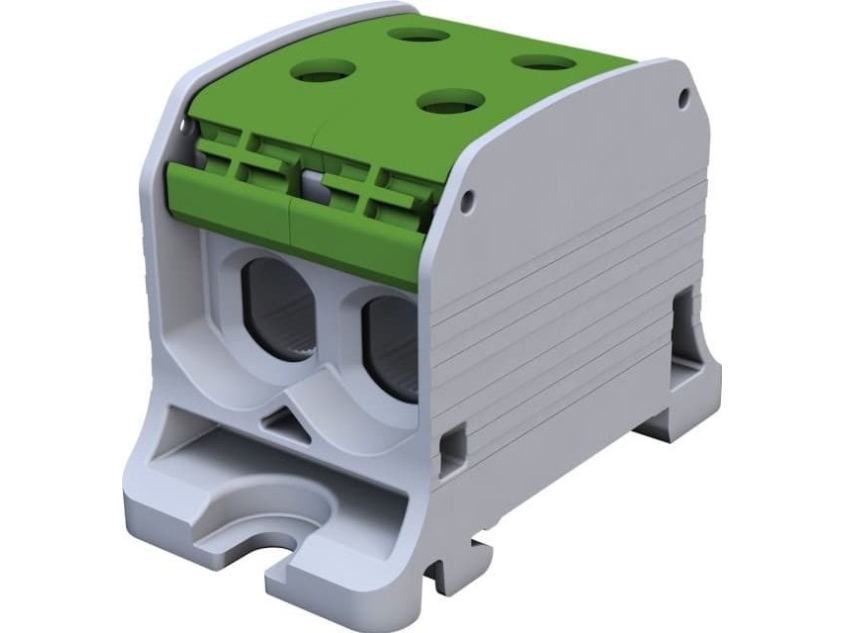 Simet Schienenklemme Schraub Al/Cu Stb 50-2 (87320) Simblock Grün 81002005