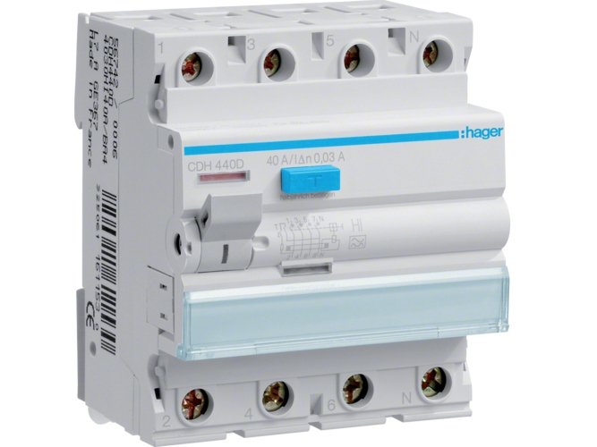 Hager Cdh440d, Reststrøm Enhed