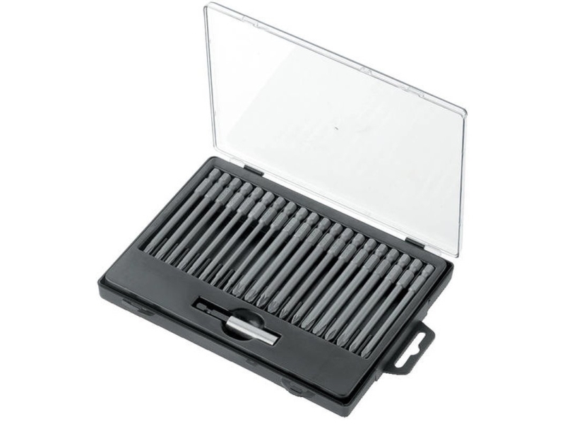 Cimco Bit Set Elektro Top, 21 Stk, Kryds, Phillips, Stjerneskruetrækker, Torx, Ph 1, Ph 2, Ph 3, Pz 1, Pz 2, Pz 3, 90 Mm, Kasse