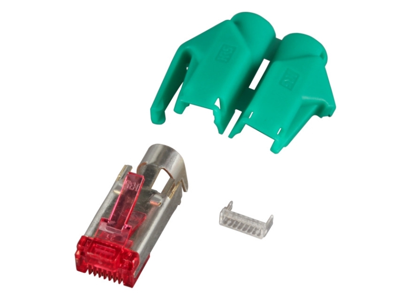 Efb Elektronik H7641.8-100, Rj-45, Grøn, Hanstik, Lige, Cat6, 100 Stk