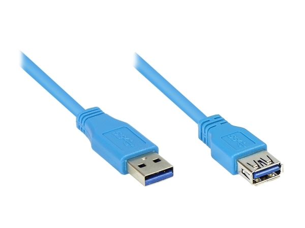 Exsys Ex-K1630-2, 2 M, Usb A, Usb A, Usb 3.2 Gen 1 (3.1 Gen 1), 5 Gbit/S, Blau