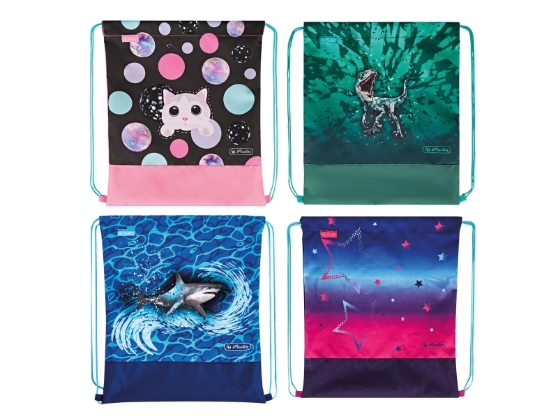 Herlitz 50043453, Dreng/Pige, Taske Med Snoretræk, Grad & Grundskole, Forskellige Farver, Billede, Polyester