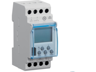 Hager EGN103, Tidskontant, Trådløs, Digital, Plast, Grå, IP20