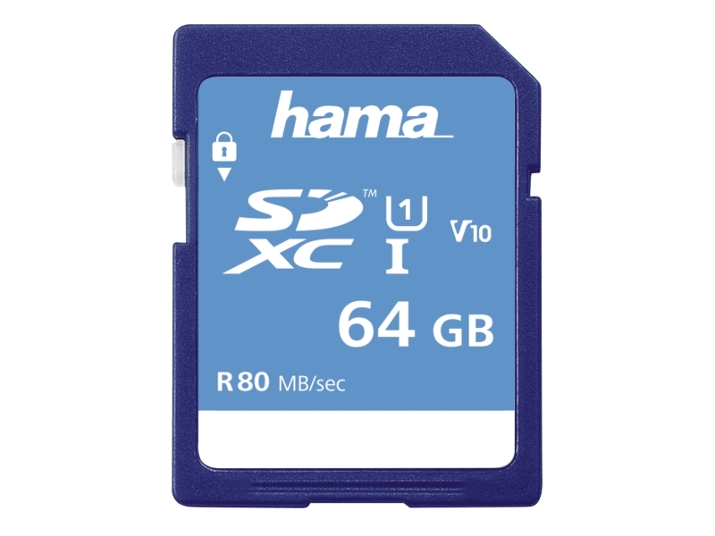 Hama 00213110, 64 Gb, Sdxc, Klasse 10, Uhs-I, 80 Mb/S, Klasse 1 (U1)