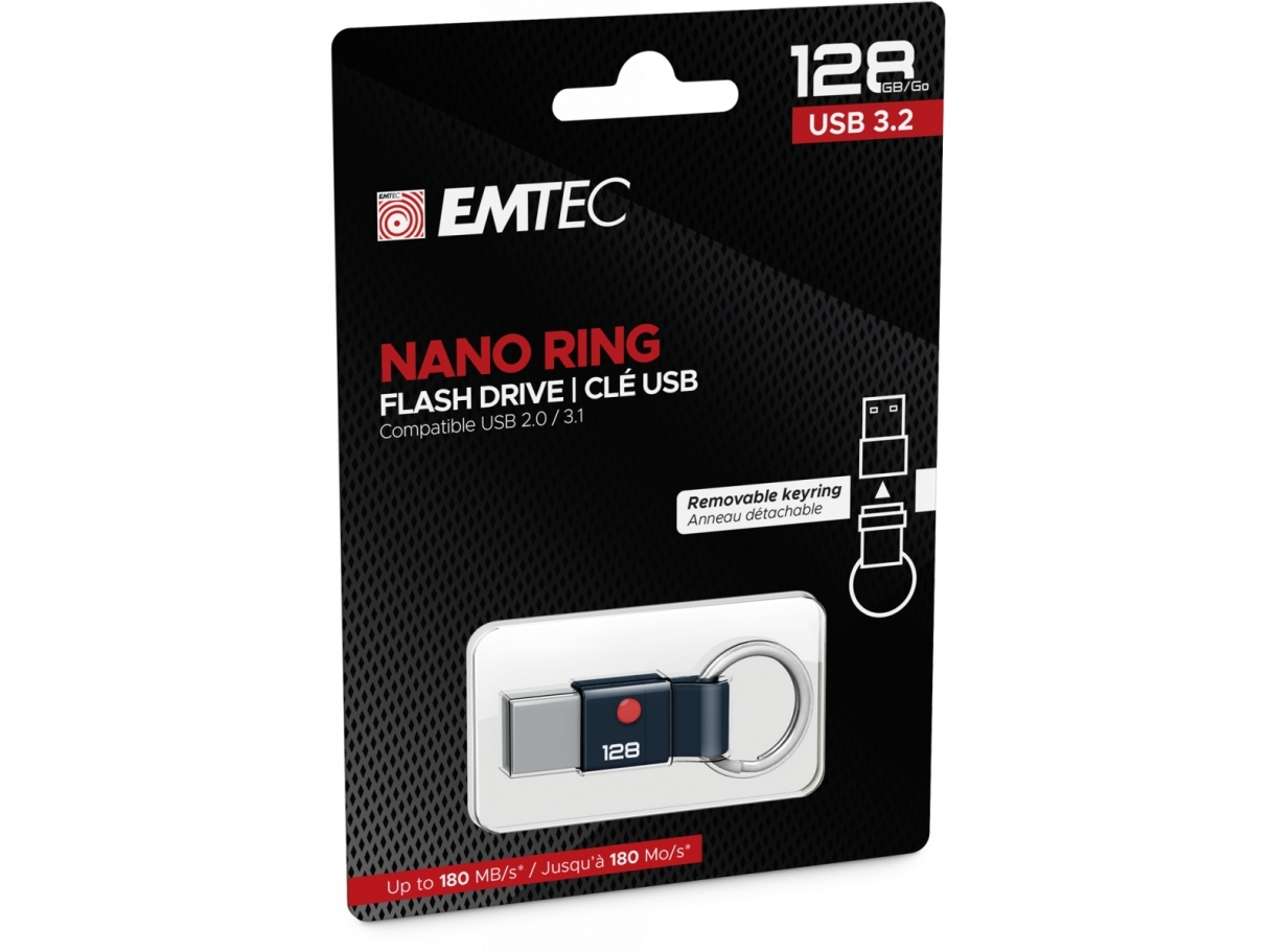 Emtec Ecmmd128gt103, 128 Gb, Usb Type-A, 3.2 Gen 1 (3.1 Gen 1), 180 Mb/S, Uden Hætte, Sort
