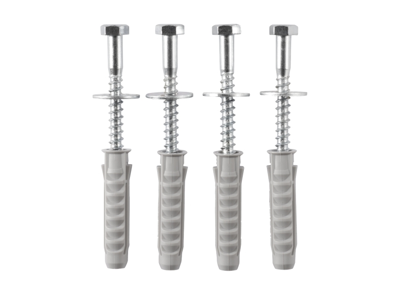 Hama 00205352, Schraubensatz, Metall, Kunststoff, Grau, Metallisch, 230 Mm, 25 Mm, 162 G