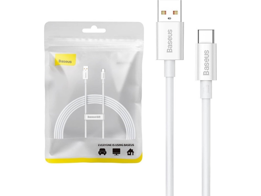 Baseus Superior Series 100W Usb-A Til Usb-C Kabel 2 M - Hvid