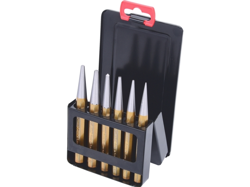 Ks Tools 162.2124, Pindepunch, Chrom-Molybdæn Stål, 710 G, 6 Stk