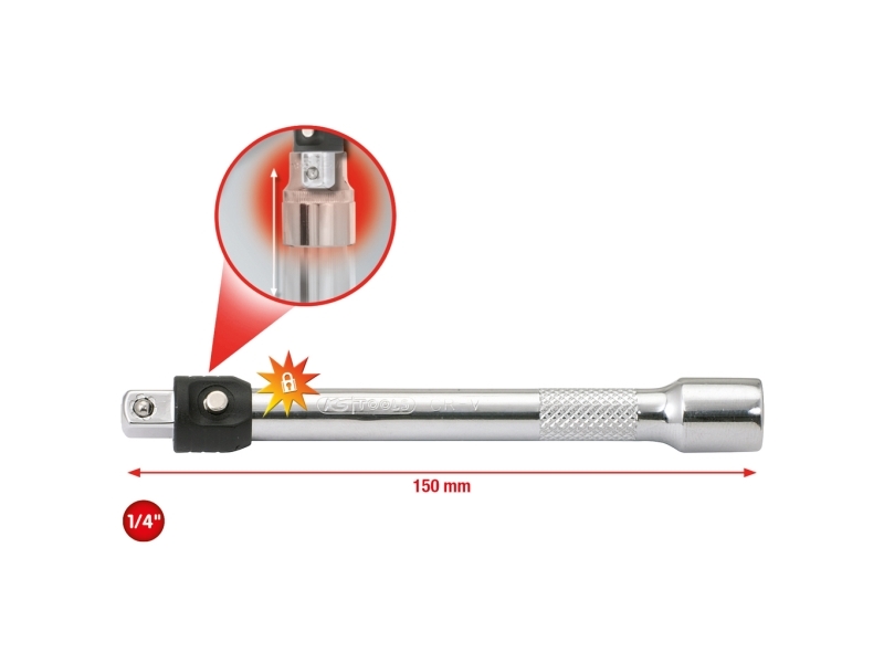 Ks Tools 919.1404, Enkelt Element, Forlængelsesbjælke, Krom Vanadium Stål, 150 Mm, 1 Stk