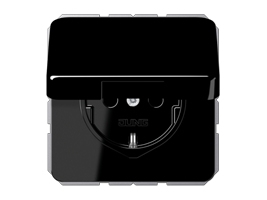 Jung Cd 1520 Bfkl Sw, Typ F, 1 Modul(E), 2P, Schwarz, Thermoplast, Ip44
