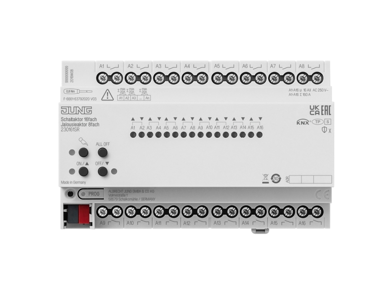 JUNG 230161SR, Plast, -5 - 45 °C, -25 - 70 °C, 230 V