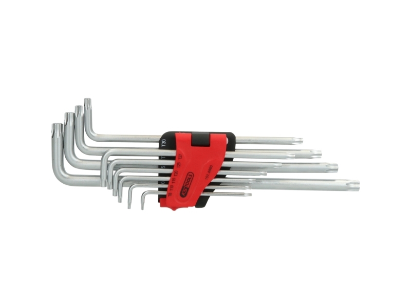 Ks Tools 151.4860, Flügel-Torx-Schlüssel, Metallisch, Stahl, Chrom, 433 G, 10 Stück(E)