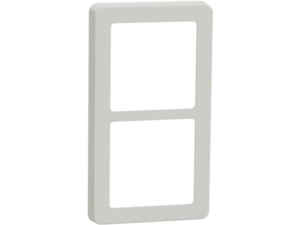 LAURITZ KNUDSEN LK FUGA BASE 63 ramme inkl. monteringsramme 2 x 1 modul, Lysegrå , DETAILFORPAKNING