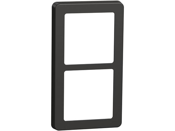 LAURITZ KNUDSEN LK FUGA BASE 63 ramme inkl. monteringsramme 2 x 1 modul, Koksgrå, DETAILFORPAKNING