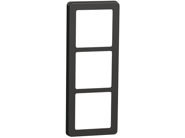 LAURITZ KNUDSEN LK FUGA BASE 63 ramme inkl. monteringsramme 3x 1 modul, Koksgrå, DETAILFORPAKNING