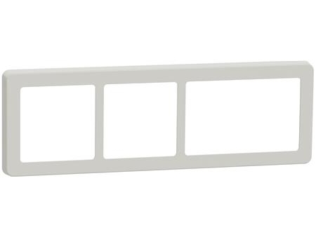 LAURITZ KNUDSEN LK FUGA BASE 63 ramme inkl. monteringsramme 3½ modul, Lysegrå , DETAILFORPAKNING