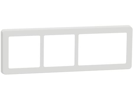 LAURITZ KNUDSEN LK FUGA BASE 63 ramme inkl. monteringsramme 3½ modul, Hvid, DETAILFORPAKNING