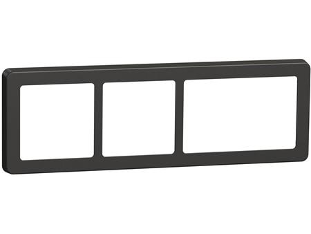 LAURITZ KNUDSEN LK FUGA BASE 63 ramme inkl. monteringsramme 3½ modul, Koksgrå, DETAILFORPAKNING