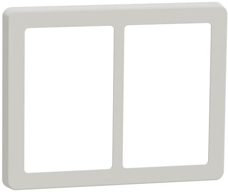 LAURITZ KNUDSEN LK FUGA BASE 63 ramme inkl. monteringsramme 2 x 1½ modul, Lysegrå , DETAILFORPAKNING